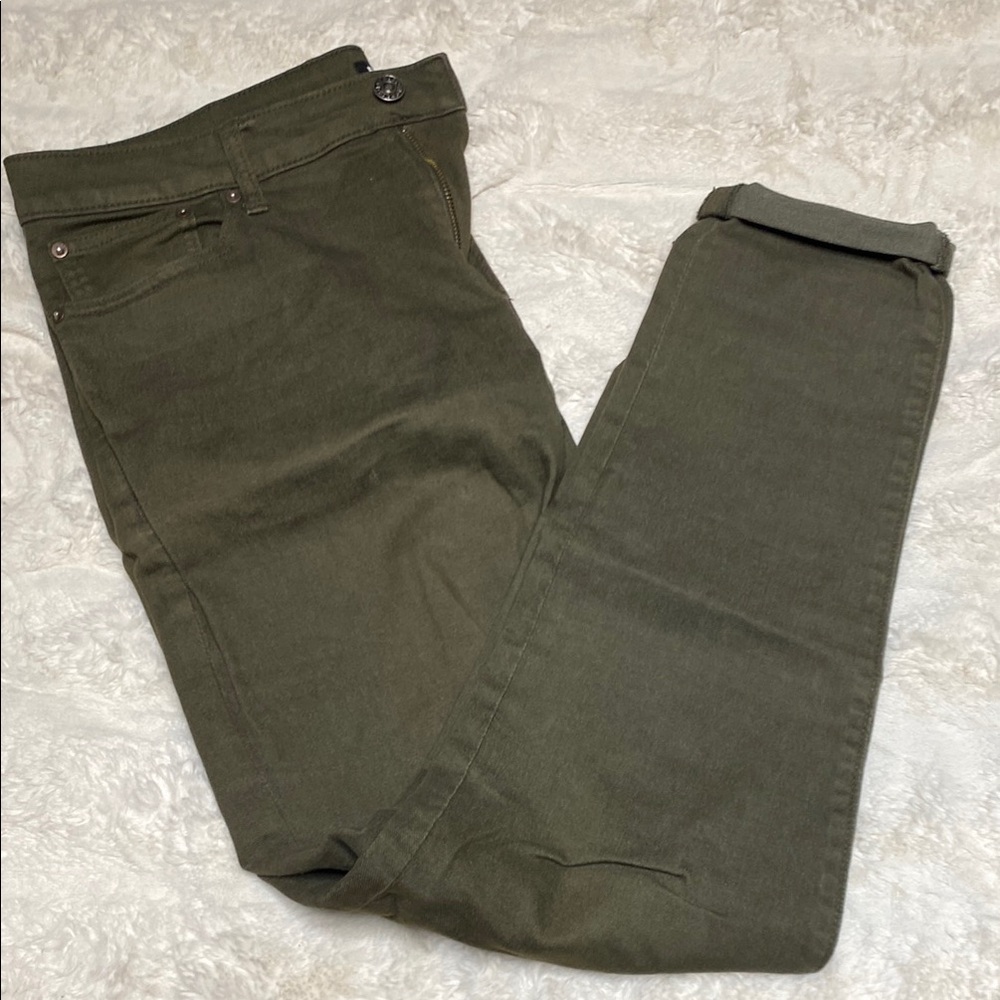 Express Men's Skinny Jeans - Olive Green